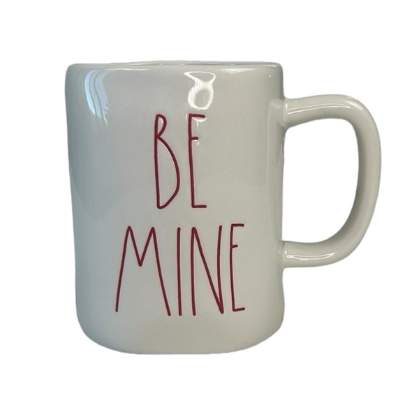 Rae Dunn BE MINE Mug Coffee Tea Cup White Red - Picture 1 of 6